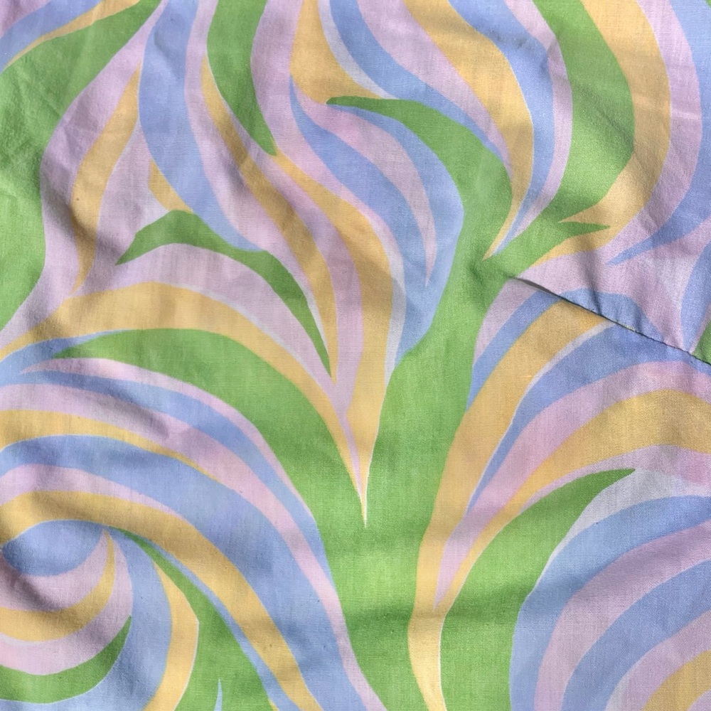 Vintage 60s 70s Homemade Psychedelic Print Tunic Top Sz M / L - Picture 9 of 12